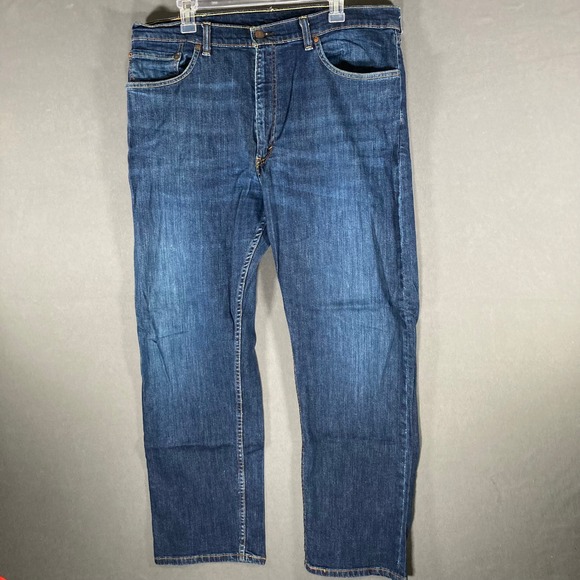 Levi's 505 Regular Fit Jeans Mens W38 L30 Blue Denim Cotton Blend - Picture 1 of 8